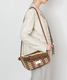 TRICOTE チェック巾着ポーチショルダー