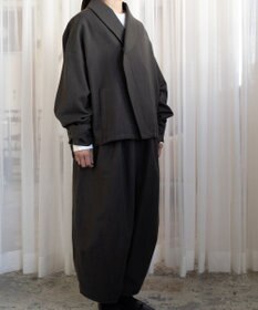 muuc リネンウールのショールカラージャケット