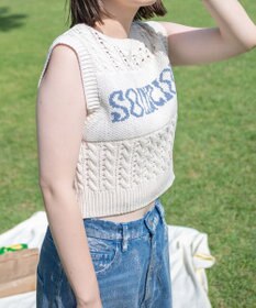 WEGO ロゴケーブルメッシュベスト