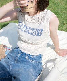 WEGO ロゴケーブルメッシュベスト