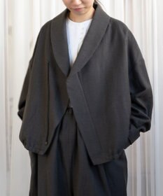 muuc リネンウールのショールカラージャケット