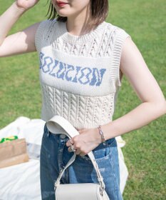 WEGO ロゴケーブルメッシュベスト