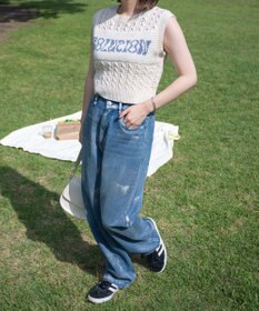 WEGO ロゴケーブルメッシュベスト