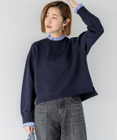 23区 【WEB＆一部店舗限定】クリアコットンテリー ストライプフリル スウェット