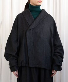 muuc リネンウールのショールカラージャケット