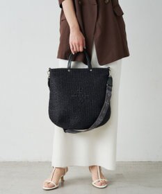 russet スリム2WAYトートバッグ <ナイロンラフィア>(CE-1717-WEB)