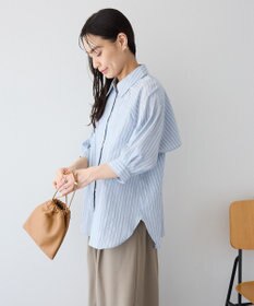 CRAFT STANDARD BOUTIQUE ストライプラグランタックシャツ