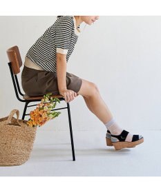ing <ing>ワンポイントウエッジソールサンダル
