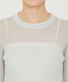 uncrave シアー リブ クルーネック ニット（uncrave STANDARD）