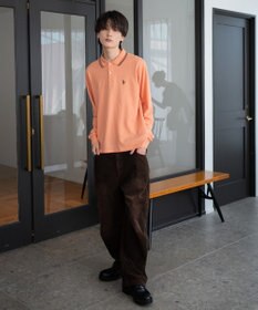 WEGO 【25年秋冬新作/ユニセックスITEM/SMLサイズ展開】別注USPOLOラインポロシャツ（長袖）