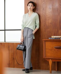 ICB 【洗える】 TWブロード ワイドストレートパンツ