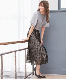 ANY SIS 【洗える】バルーンスリーブ ニットＴシャツ