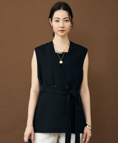 自由区 S リラックスバスケットノーカラー ジレ