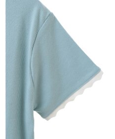 earth music&ecology バイカラースカラッププルオーバー