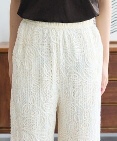 Green Parks コード刺繍　　レースイージーワイドパンツ