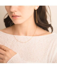 blancotokyo 【金属アレルギー対応】ビジューロングバーピアス DAMA