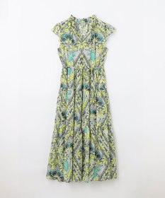 GRACE CONTINENTAL シフォンプリントティアードワンピース