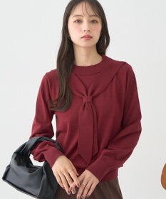 earth music&ecology ボウタイニットプルオーバー