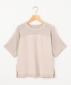 組曲 【WEB限定】メッシュ切り替えドルマン ニット