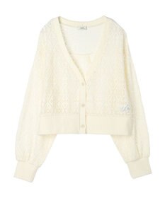 earth music&ecology ラッセルレースカーディガン