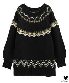 earth music&ecology 【予約】Disney/ミッキー刺繍ノルディックニットチュニック