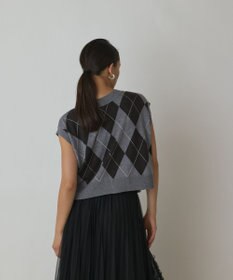 GRACE CONTINENTAL アーガイルニットベスト