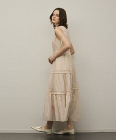 GRACE CONTINENTAL コットンシルクティアードワンピース