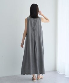 YECCA VECCA バイオ加工ヴィンテージデニムタックワンピース