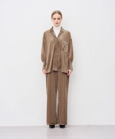 uncrave シアーベロアリブ ギャザーパンツ