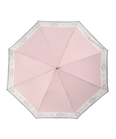 MOONBAT LANVIN en Bleu 【耐風】長傘 サテンプリントフラワー