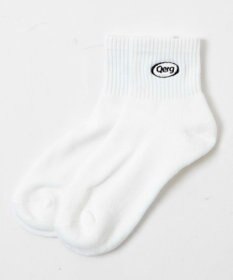 WEGO デザインロゴ刺繍アンクル底パイルソックス