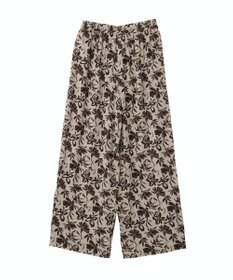 YECCA VECCA アートプリントスリットワイドパンツ