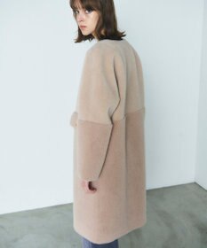 GRACE CONTINENTAL ノーカラーボアムートンコート