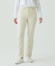 caqu スリムストレート 裏起毛コーデュロイパンツ