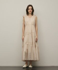 GRACE CONTINENTAL コットンシルクティアードワンピース