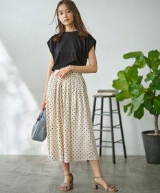 組曲 L 【UVケア・接触冷感】GIZAプレーティング天竺フレンチスリーブ Tシャツ