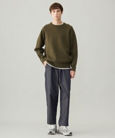UNFILO MENS 【新色追加】スウェットライク クルーニット [24年秋冬商品]