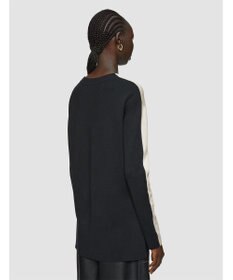 JOSEPH 【洗える】バイカラー　ロングスリーブニット