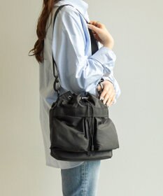 ACE BAGS & LUGGAGE JEWELNA by Jewelna Rose ナイロン巾着バッグ 16201 軽量 2WAY ハンドバッグ ショルダーバッグ