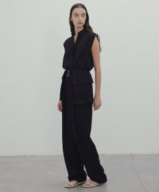 BEIGE， 【洗える】BERNARD / リネンワイドポケット付きラップベルト