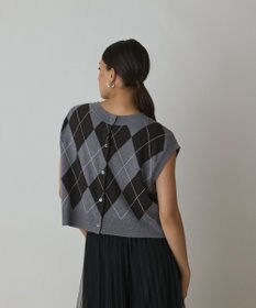 GRACE CONTINENTAL アーガイルニットベスト