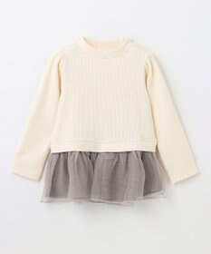 ANY KIDS パール付きペプラムトレーナー