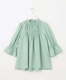 Feroux 【洗える】スタンドネックシャーリング ブラウス