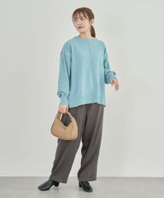 Green Parks ベロアモールリラックスサイズニットプルオーバー