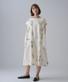 muuc ボタニカル刺繍のワンピースドレス