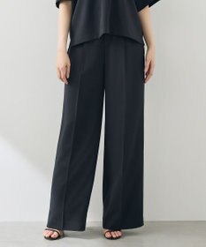 自由区 【カタログ掲載・セットアップ対応・セレモニー・ハレの日・通勤】テクスチャードスーツストレートワイド パンツ