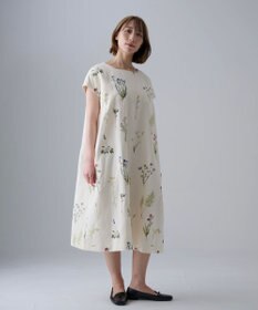 muuc ボタニカル刺繍のワンピースドレス
