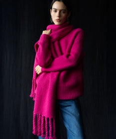 23区 【見上愛さん着用】ブラッシュドエアーウール ニット マフラー