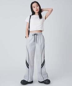 WEGO 【ウエストゴム】パイピングトラックパンツ