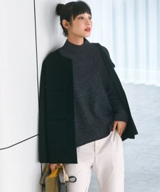 UNFILO ウールブレンド ノーカラーコート